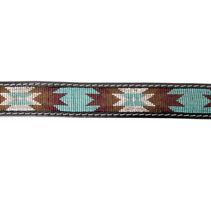 เข็มขัดลูกปัดหนังวัวแท้วินเทจลายดอกไม้สไตล์ตะวันตกแบบวินเทจ - Product Image 2