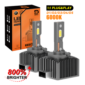 Redsea alta potencia 110W CANbus error libre d1s D3s LED faro D2S d2r d4s d4r 6000K d5s d8s auto bombillas para coche - Product Image 1