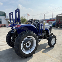 Tracteur agricole 4x4 de 70 CV, directement de l'usine, avec chargeur frontal, pelle rétrocaveuse, mini-tracteur d'occasion