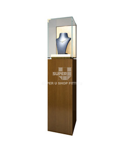 <span class=keywords><strong>Vitrine</strong></span> de présentation de bijoux <span class=keywords><strong>ronde</strong></span> de luxe sur piédestal avec éclairage LED, mobilier de magasin de bijoux, vitrines de bijouterie - Product Image 6