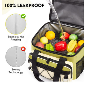 Borse termiche personalizzate Oxford Tote Outdoor Camping Picnic Ice Pack bevande alimentari Carry Box borse per il pranzo isolanti addensate portatili - Product Image 5