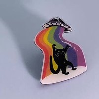 Le nouveau badge épingles en métal chaud en gros personnalisé divers animaux dessin animé animal chat mignon sac décoration époxy épinglette arc-en-ciel