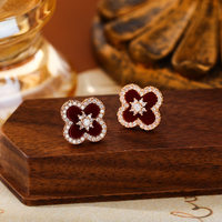Bracelet en acier inoxydable et zircon, or rose, porte-bonheur, tendance TikTok, Fanhua Jewelry