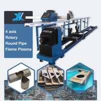 JX AUTO CNC Vente en gros Coupe-tube portable en acier pour tuyaux métalliques/Machine de découpe au plasma CNC avec axe rotatif