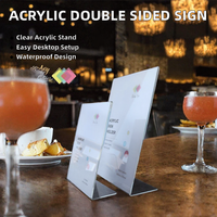 Support de Table Rotatif Double Face en Acrylique, Présentoir de Menu Amovible Transparent, Logo Personnalisé pour Restaurant, Liste de Prix, Commerce de Détail
