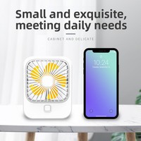 Nouveau ventilateur de bureau portable en plastique, trois vitesses, recharge USB, idéal pour étudiants, bureau, cadeau