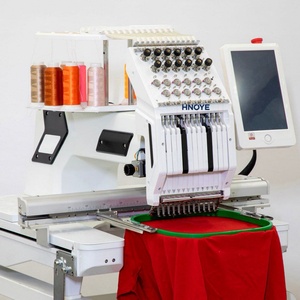 Machine à broder informatisée à tête unique 12 aiguilles 1200 tr/min pour broderie plate de casquettes et de t-shirts - Product Image 4