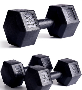 Équipement de musculation personnalisé Mancuernas Kurzhantel Ensemble d'<span class=keywords><strong>haltères</strong></span> <span class=keywords><strong>pour</strong></span> homme Ensembles d'<span class=keywords><strong>haltères</strong></span> hexagonaux en caoutchouc noir - Product Image 1