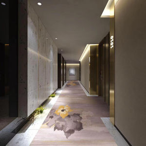 Tapis de sol d'hôtel en nylon personnalisé Tapis mur à mur 5 étoiles design moderne rouge d'<span class=keywords><strong>occasion</strong></span> luxe dans le hall d'hôtel - Product Image 5