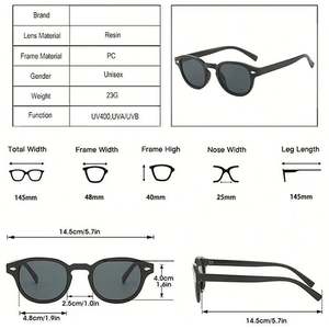 Lunettes de soleil ovales rétro 2025 personnalisables avec logo, pour hommes et femmes, avec rivets, protection UV400, couleurs translucides, style punk rond - Product Image 5