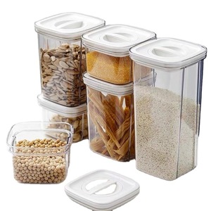 Elegantes Multifunktionales Pop-Top Kunststoff-Vorratsdosen-<span class=keywords><strong>Set</strong></span> mit Dichtung für Küche, Tee, Kaffee, Zucker und Gewürze - Product Image 1