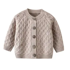 Hersteller Custom Diamant Design Jacquard Stricken Baumwolle Kinder Sport Pullover