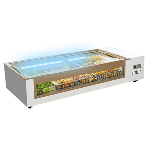 Vitrina de congelador refrigerada sin vidrio de escritorio comercial pequeña: Especializada para pinchos de barbacoa de mantenimiento fresco - Product Image 3