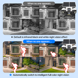 Caméra de sécurité extérieure 4G solaire NyteElf avec 4 objectifs, 4 écrans, PTZ, détection de mouvement, alarme sonore et lumineuse, <span class=keywords><strong>surveillance</strong></span> 24/7, AOV, IP66 - Product Image 6