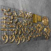 Fleurs d'angle décoratives de style européen en PU haute densité Auuan pour décoration intérieure de mur et de plafond de villa