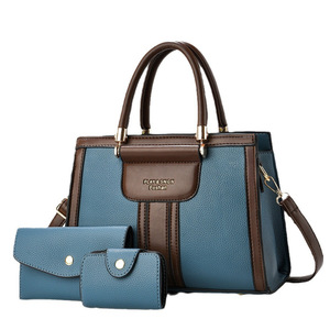 Sac à main en <span class=keywords><strong>cuir</strong></span> PU pour femmes, ensemble <span class=keywords><strong>de</strong></span> 3 pièces, élégant, avec poignée supérieure, bandoulière, sac à main - Product Image 6