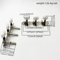 Chevilles d'accordage de guitare classique chromées 3R3L de haute qualité à triade mésoporeuse, à trou unique, colonne en acier, accessoires de guitare