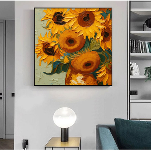 Dipinto di <span class=keywords><strong>girasoli</strong></span> moderni incorniciati decorazione d'interni arte della parete soggiorno decorazioni per la casa - Product Image 2