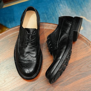Leather Men Soft Casual Oxford <b>Flat</b> Shoes with Laces Suitable for Business Formal Wear and Versatile for Various Occasions - Product Image 4
