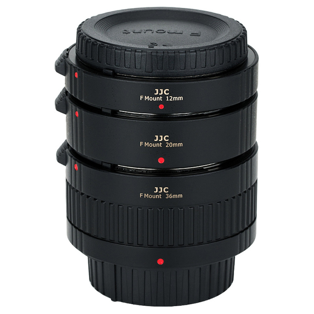 12mm/20mm/36mm JJC Electronic Automatic Focus Macro Extension Tube for Nik on F Mount