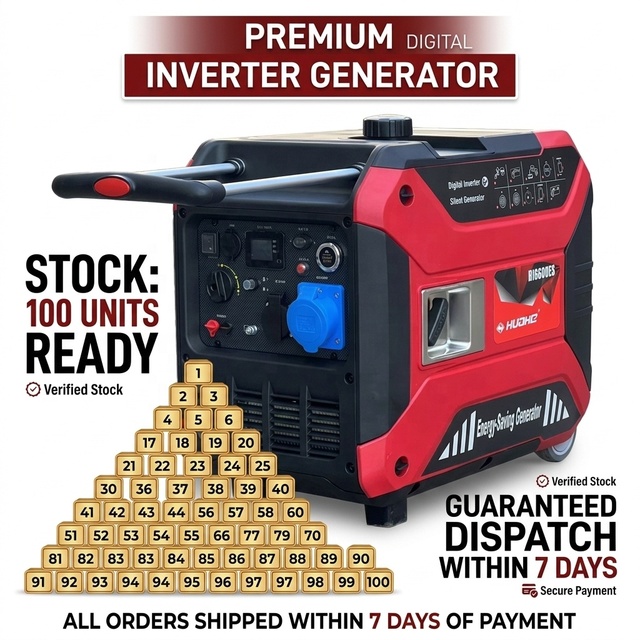 Portable 5Kva Digital Inverter Gasoline Generator 230V with Air-Cooled Engine 50Hz Frequency