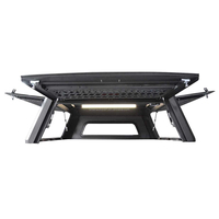 Toit de camionnette en acier léger imperméable Tundra, avec serrure, rangement de cargaison en aluminium, auvent de lit de camionnette avec 3 portes ouvrables