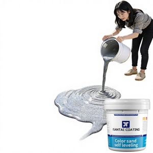 Pintura Epóxica de Alta Dureza y Resistencia al Desgaste para Pisos de Arena Coloreada, Revestimiento Epóxico Autonivelante sin Solventes con Efecto Mármol - Product Image 1