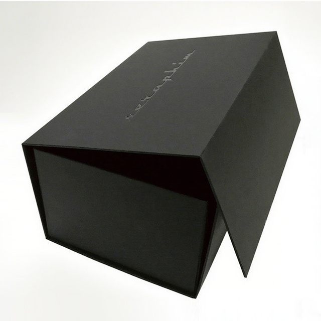 Reusable Custom Size Logo Black Gift Paper Box Luxury Dress Packaging Magnetic Closure Gift Box With Magnet Lid