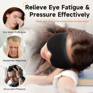 Customized Milk Wire <b>Light</b> Weighted Regular Size Blindfold Memory Foam <b>Sleeping</b> Eye Mask - Product Image 4