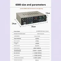 Amplificateur AV-6080BT 1000W 7 Canaux à Impédance Fixe pour Maison Voiture, Récepteur Métal Lecteur Sans Fil USB Carte SD BT Mondial