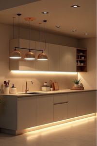Aisdecorer unico Design personalizzato mobili Led luce parete Base melamina armadio da <span class=keywords><strong>cucina</strong></span> - Product Image 5