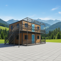 Rumah Kecil Modular Prefab 2-3 Kamar Tidur, Rumah Kontainer Lipat Ekspansi Mewah 20ft-40ft, Kantor, Bengkel, Rumah, Bar