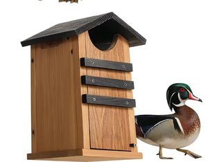 Nichoir en cèdre moderne, durable et écologique, idéal pour les écureuils, les hiboux et les canards - Product Image 2