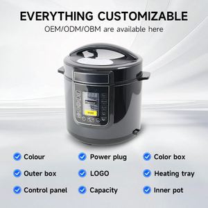 Cuisinière à pression multifonction intelligente pour la maison, 6L, 1000W, écran LED, acier inoxydable, cuiseur à riz électrique avec 8 fonctions en 1 - Product Image 2