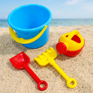 TOYBOLA <b>Plastic</b> Sand Bucket 136 for Kids Ages 2-7 Outdoor Beach Play in <b>Mesh</b> Bag - Product Image 3