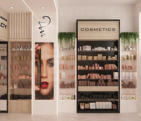 Meubles d'exposition intérieurs de pharmacie haut de gamme, design en acier et marbre, vitrine médicale, éclairage LED, armoire de rangement efficace pour pharmacie
