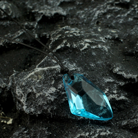 Klassische TV-Serie H2O Halskette Mode Harz-Mondstein-Anhänger Nur Wasser hinzufügen Blauer Stein Mako Meerjungfrauen-Schmuck Filmgeschenk