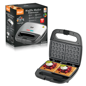 RAF 2 Slice 750W Portable Mini Panini Maker Waffle <b>Toaster</b> Breakfast Triangle Sandwich Panini Maker Sandwich Maker Mini Waffle M - Product Image 3