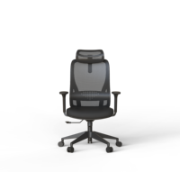 Chaise de bureau ergonomique moderne avec appuie-tête et accoudoirs réglables, siège en tissu pour un confort tout au long de la journée à la maison ou au bureau