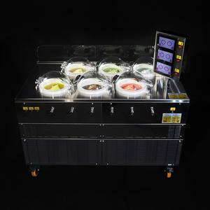 Machine à glaces et sorbets professionnelle Miles Galaxy Pro V6 à 6 pots, en acier inoxydable, système anti-buée, 750 coupes, sur pied - Product Image 2