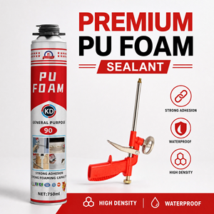 Mousse polyuréthane noire ignifuge B2 à faible expansion pour l'installation <span class=keywords><strong>de</strong></span> fenêtres et <span class=keywords><strong>de</strong></span> portes, isolation phonique et construction - Product Image 1