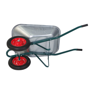 <span class=keywords><strong>Brouette</strong></span> légère et robuste avec plateau en acier galvanisé de 65 L, capacité de charge de 160 kg, 2 roues pneumatiques solides - Product Image 3