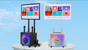 Machine de Karaoké Professionnelle <span class=keywords><strong>en</strong></span> Bois de Haute Qualité, Enceinte Portable sans Fil pour Extérieur ou Fête - Product Image 4