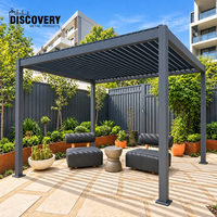 Pergola moderne en aluminium thermolaqué sur mesure, écologique, pour jardin, patio, restaurant et hôtel