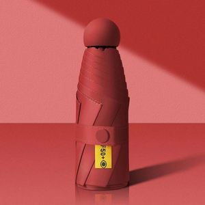 Custom Capsule <b>Umbrella</b> Compact <b>Automatic</b> Sun Rain <b>Umbrella</b> UPF50+ UV Protection Nylon Material UV Printing Wholesale Orders - Product Image 4