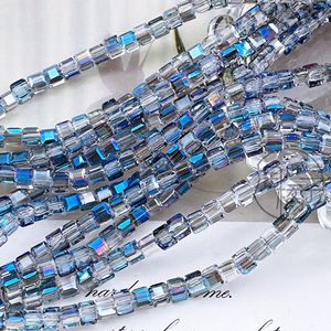 Sugar <b>Cube</b> Crystal Beads 4Mm Glass Square Loose Beads For Diy Jewelry Making Bracelets Necklaces Accessories - Product Image 2