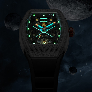 VLOVE Leisure Speed Pioneer Series <span class=keywords><strong>Montre</strong></span> mécanique automatique Ceinture en caoutchouc Montres de sport lumineuses pour hommes - Product Image 5