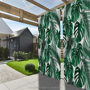 <span class=keywords><strong>Tende</strong></span> Semi-Oscuranti con Motivo Foglie Tropicali, <span class=keywords><strong>Tende</strong></span> Termoisolanti con Foglie di Palma Monstera Verdi, Drappeggi <span class=keywords><strong>per</strong></span> Finestre con Piante Botaniche - Product Image 5