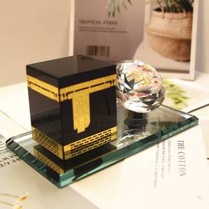 2025 New Supplies <b>Crystal</b> Glass Carved <b>Moon</b> Eid Mubarak Elegant Ramadan Home Decoration - Product Image 5