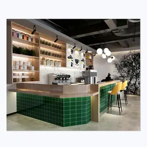 Mobiliário Café Quiosque Projeto Balcão de Café Mesa de Café de Design de Interiores